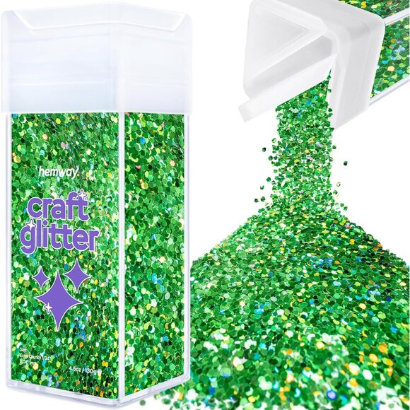 Other - Premium Craft Glitter Shaker - Emerald Green Holographic | 130g Extra Chunky Met